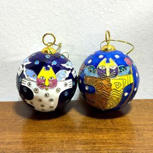 Laura Burch Cloisienne Cat Ornaments Moriage Cloisonne Enamel
